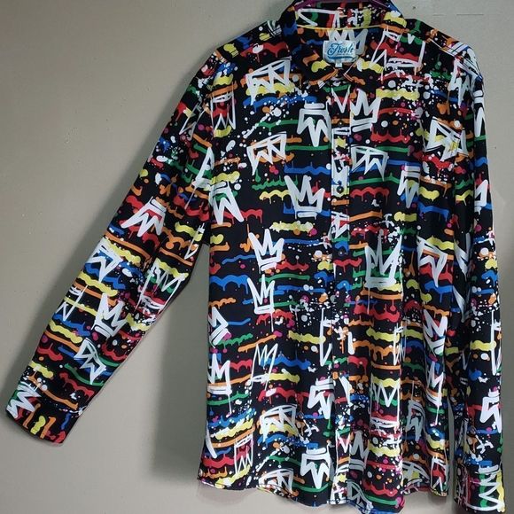 Fresh Prince of Bel-Air  Artistic multicolor Polyester spandex shirt, sz XL - Picture 1 of 6
